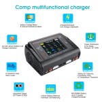 HTRC T400 Pro Battery Charger 400W AC 200W 12A*2 Discharger RC Charger for LiHV LiFe Lilon NiCd NiMh Pb Battery